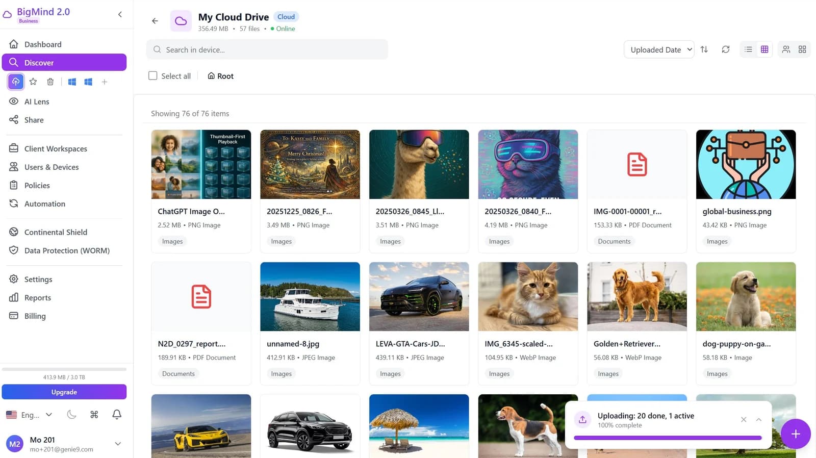 BigMind 2.0 Discover - Browse and search your backed up files