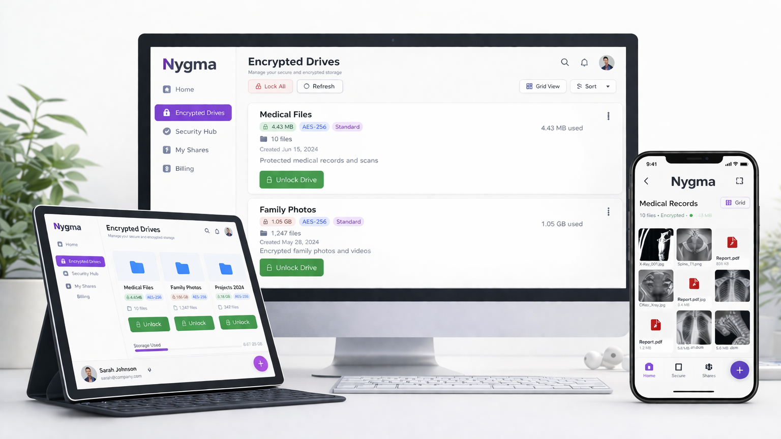 Nygma personal encrypted vault - multi-device access