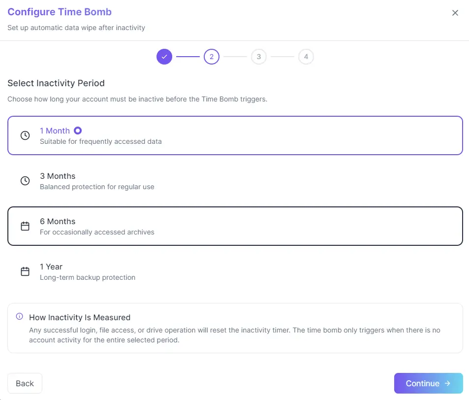 Temporary Vaults: Auto-delete files after a set time.